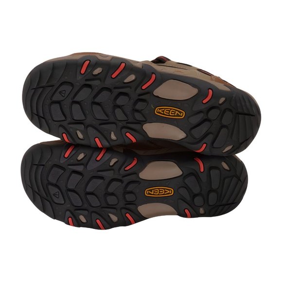 KEEN Timberwolf & Coral Steens Waterproof Leather Hiking Shoe Womens Size 8.5 - Picture 5 of 5